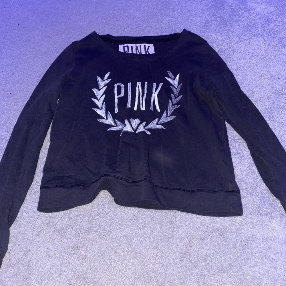 Pink Victoria’s Secret Black Long Sleeve